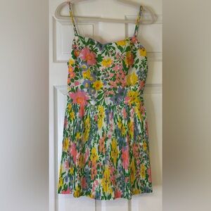 1960’s Vintage‎ Gabar Floral Multicolor Pleated Sunsuit Swimsuit Small Medium